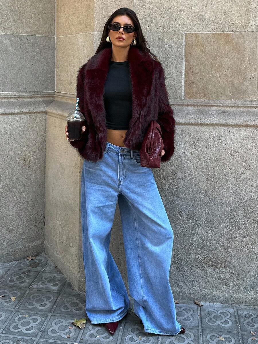 Casaco Gola Alta Peluciada Sarah