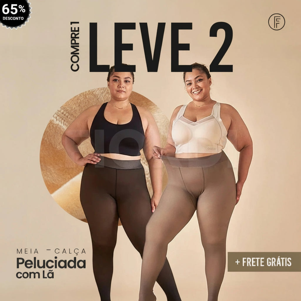 KIT 2 Meia-Calça Peluciada com Lã